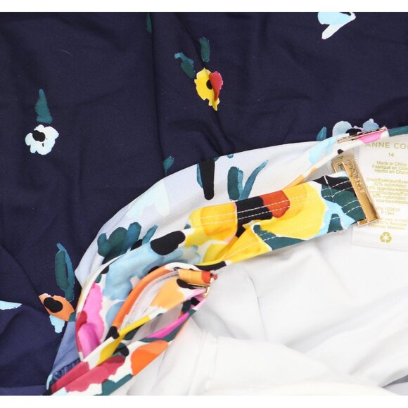 Anne Cole Floral Gradient Surplice One-Piece Swimsuit Gradient Floral Blue 14 - Picture 5 of 8